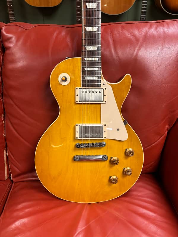 2014 Gibson Custom Shop '58 Les Paul Plaintop Reissue Lemon Burst VOS image 1