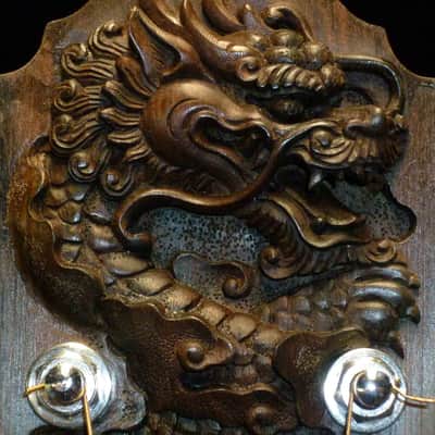 Blueberry Handmade Jumbo Acoustic Guitar Dragon Motif image 8