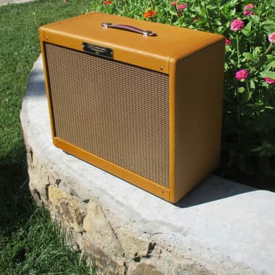 Carl's Custom Amps 2x10 Dark Lacquer Tweed 50's Alinco Extension Cabinet Dark Lacquer image 2