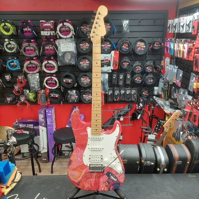 Custom Strat Electric Guitar - Swirl Finish image 1