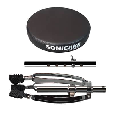SONICAKE Drum Throne Adjustable Drum Stool Foldable with Anti-Slip Padded Seat Black image 7