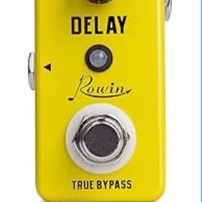 Rowin Delay Yellow Guitar MINI Analog Effects Pedal with True Bypass Rowin LEF-314 Delay 2010s - Yellow image 1