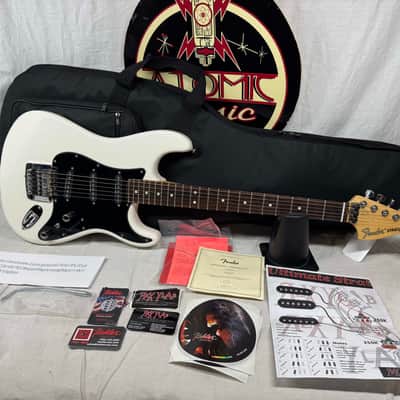 Fender American Performer Stratocaster Guitar with Rexylab Ultimate Strat upgrades/mods + Case 2023 - Arctic White / Rosewood fingerboard image 1