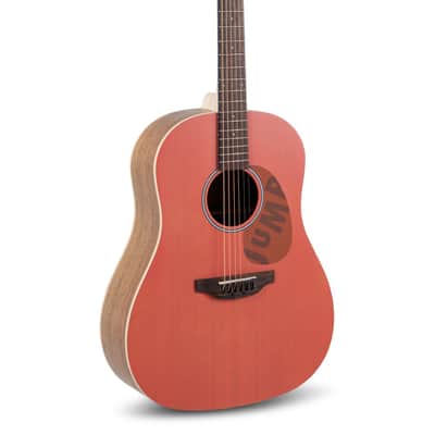 Applause AAS-69-O Applause Jump Series Dreadnought Slope Shoulders Solid European Spruce Top Maple Neck 6-String Acoustic Guitar - Peach image 1