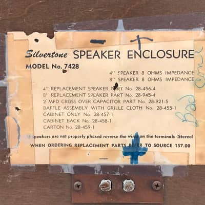 Silvertone Speaker Enclosure 7428 Pair image 8