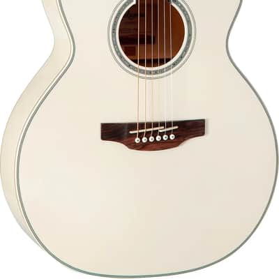 Takamine GN37CE Grand Concert Acoustic-Electric Guitar, Solid Spruce Top, Pearl White image 1