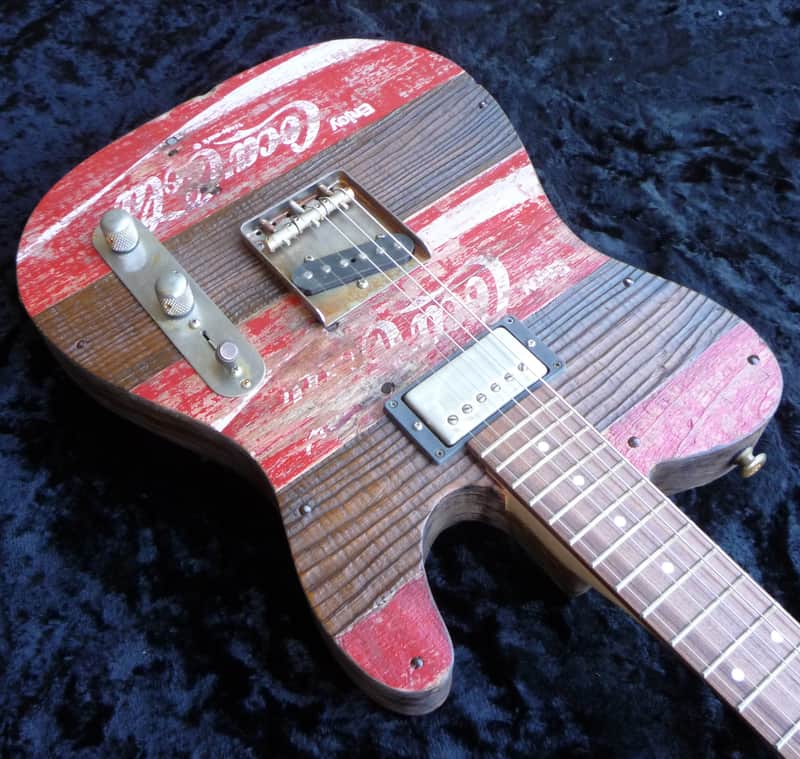 WR Crate-O-Caster Vintage 1968 Coca-Cola Crate Top Custom Shop, Telecaster Guitar image 1