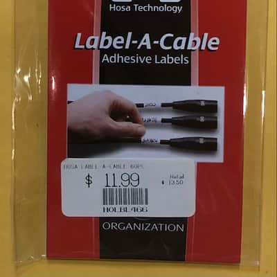 Hosa LBL-466 Label-A-Cable Adhesive Labels 60pc - White image 1
