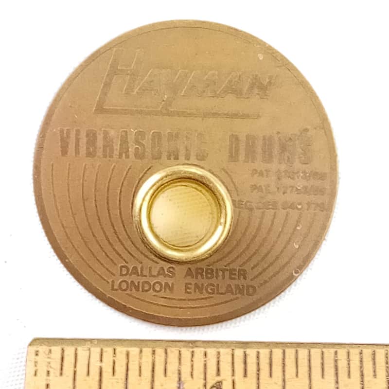 Hayman Vibrasonic Drums Brass Badge Dallas Arbiter London England Vintage 60s UK image 1