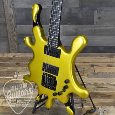 Pre-Owned Big H Design Splatocaster - Metallic Yellow with Hard Shell Case image 11
