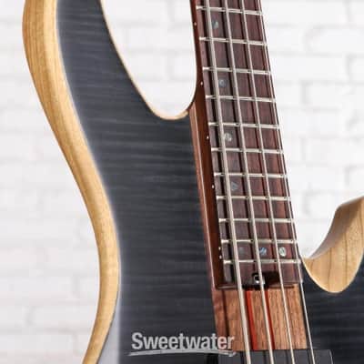 Schecter Charles Berthoud CB-4 Bass Guitar - See-thru Black Satin (CB4STBSd1) image 6
