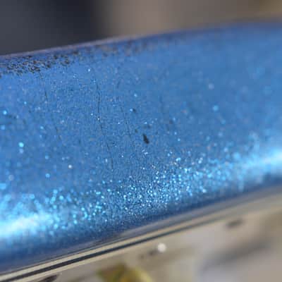 American Fender Stratocaster Relic Nitro Lil Bad Azz Blue Sparkle SSS-CS 69's image 20