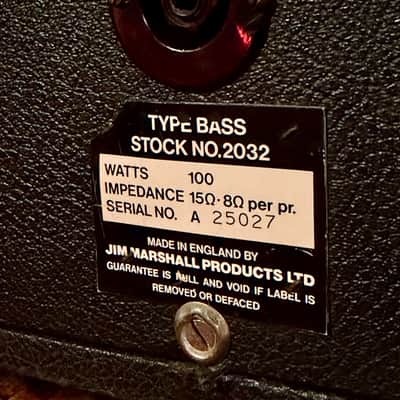 Marshall 2032 Tall Angled Speaker Cabinet 1972 - G12M Pulsonic image 6