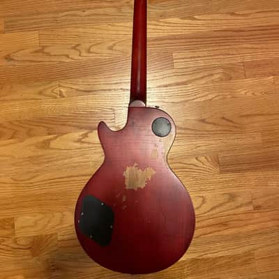 Unbranded Single Cutaway Heavily Aged Guitar Chibson w/Upgrades image 8