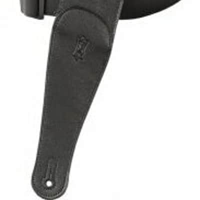 Levy's 3" wide black garment leather guitar strap. image 1