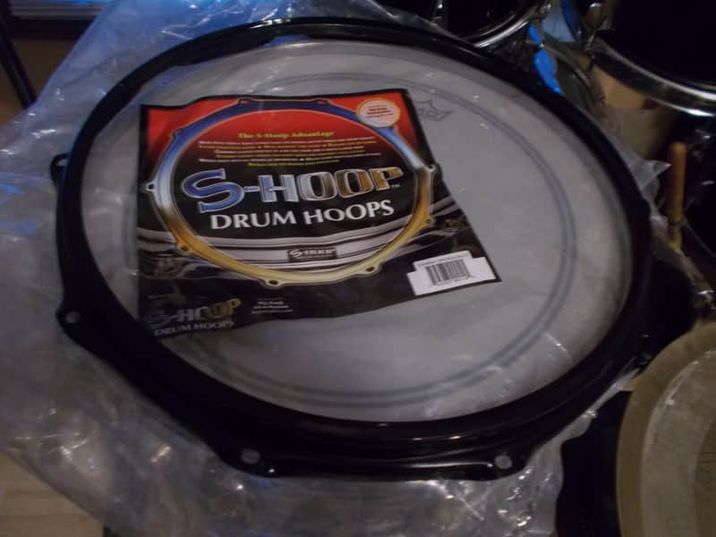 AHEAD 14 S HOOP SNARE DRUM RIM BLACK 10 HOLE SNARE DRUM HOOP 2024 - BLACK image 1