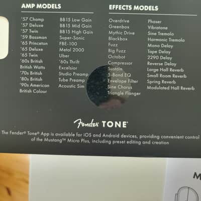 Fender Mustang Micro Plus Guitar Headphone Amp 2024 - Present - Black image 9
