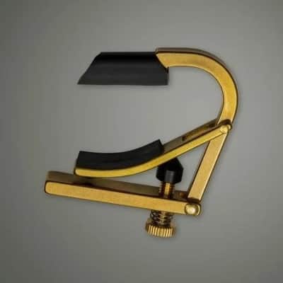 Shubb C7B Partial Capo, Holds 3 Middle Strings, DADGAD Tuning, Plain Brass image 3