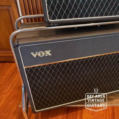 1965 Vox AC50/4 Mk III Head & 2x12 Cabinet w/ Original Speakers & Trolley image 3