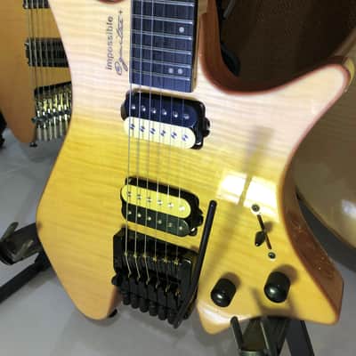 Impossible@guitar™ בְּצַלְאֵhל™ Drop Top Natural Flame + GhostFire Bullet 3.0 padded Super Thick GigBag - Safe Shipping image 11