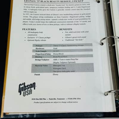 Gibson Historic Dealer Binder 1992 image 7