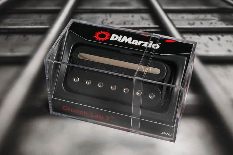 DiMarzio DP708BK Crunch Lab 7 String Bridge Lead Pickup Black Humbucker image 1
