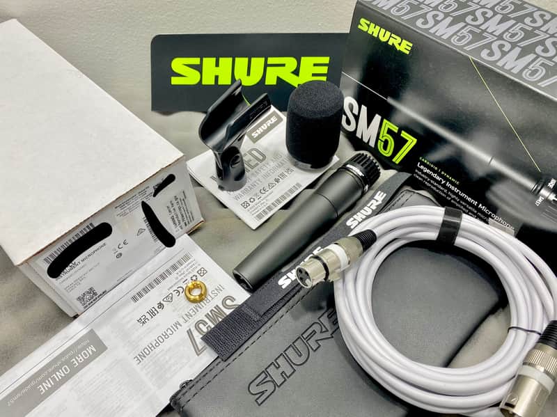 Shure SM57 Cardioid Dynamic Microphone w/Shure A2WS/XLR | Reverb