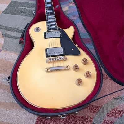 1977 Gibson Les Paul Custom Faded White/Cream w/case image 1