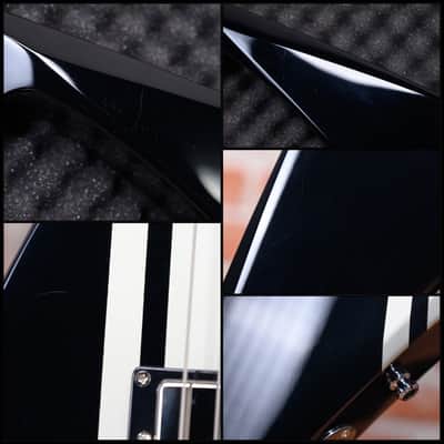 ESP Signature Series George Lynch Super V Special Edition Black with Silver Stripes 2008 w/OHSC image 13