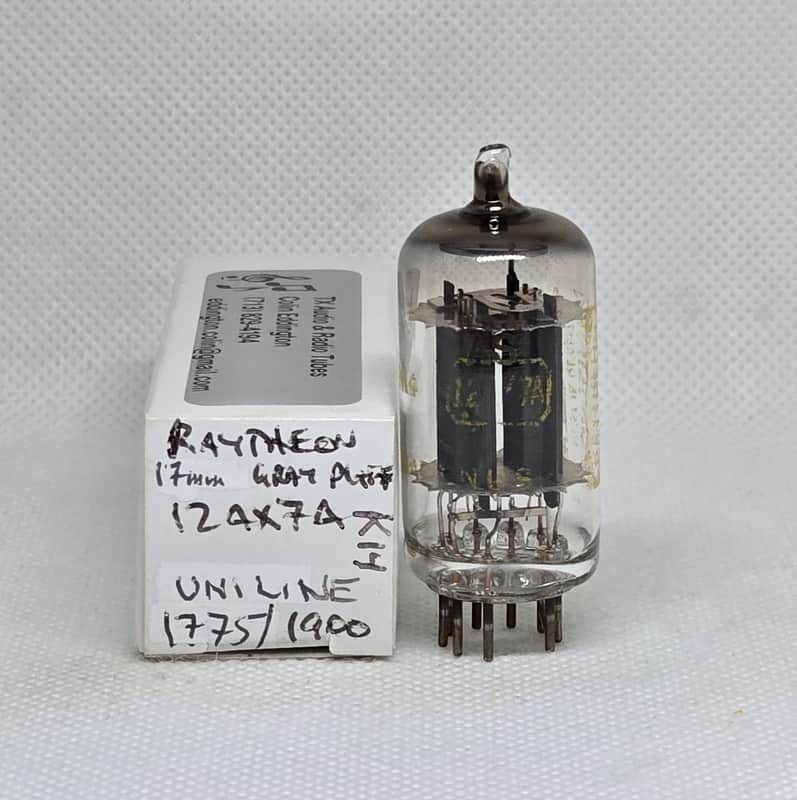 Raytheon Uniline 12AX7A Gray Plate Balanced (6.4%) Single NOS ECC83 12AX7 image 1
