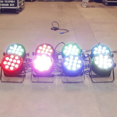 Blizzard LBPAR-HEX *LOT OF 8* RGBAW+UV 6-in-1 LED PAR DMX Light 2010s - Black image 2