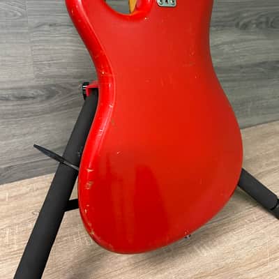 1965 Magnatone Tornado X-15 Red Sparkle Electric Guitar with Hard Case #2687 image 17
