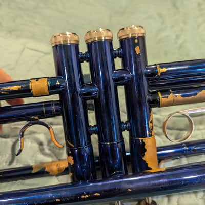 blue Merano Student Beginner Trumpet with Mouthpiece and Carrying Case image 8