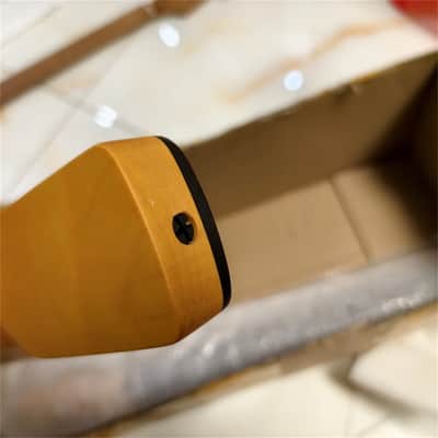 24 inch short scale Yellow maple electric guitar neck part 22fret Rosewood inlay image 4