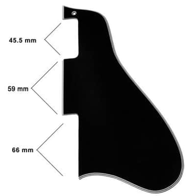 Allparts Black Pickguard for Thinline Hollowbody Guitars image 2