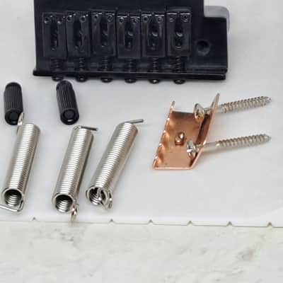 Unbranded 6-String Electric Guitar Tremolo Bridge w/ Hardware - Black Finish image 1