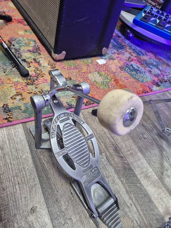 Ludwig No. 201 Speed King Bass Drum Pedal 1971- Silver image 1