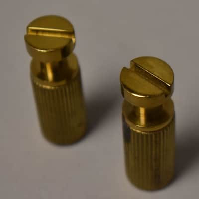 1980s Schecter USA Stop Tailpiece Studs And Bushings Set Gold Brass NOS image 4