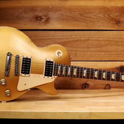 Gibson Les Paul Studio '50s Tribute Heavy Relic - 2016 - Satin Gold Top 45843 image 2