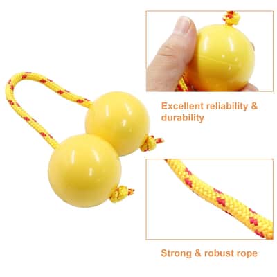 2 Pair Aslatuas Rhythmic Ball Kashaka Shaker, Hand Percussion Instruments African Shaker Rattle Asalato Shaker For Adults Teenagers Beginners, Yellow image 2