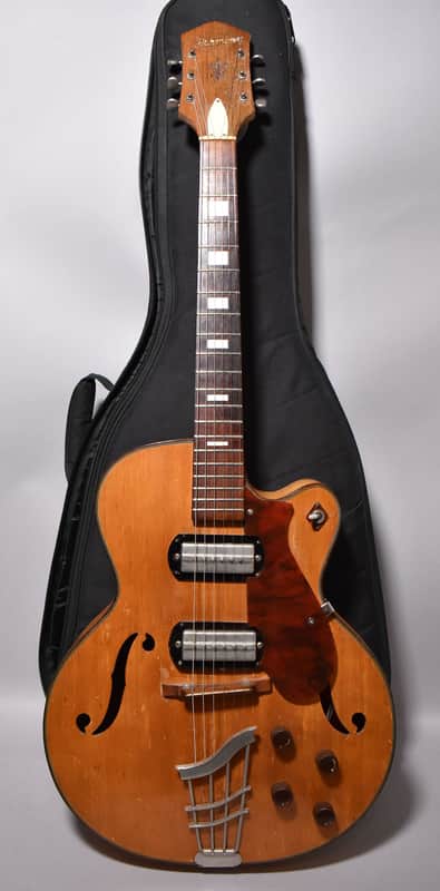 1950s Harmony H62 Meteor Archtop Electric Natural w/Bag image 1