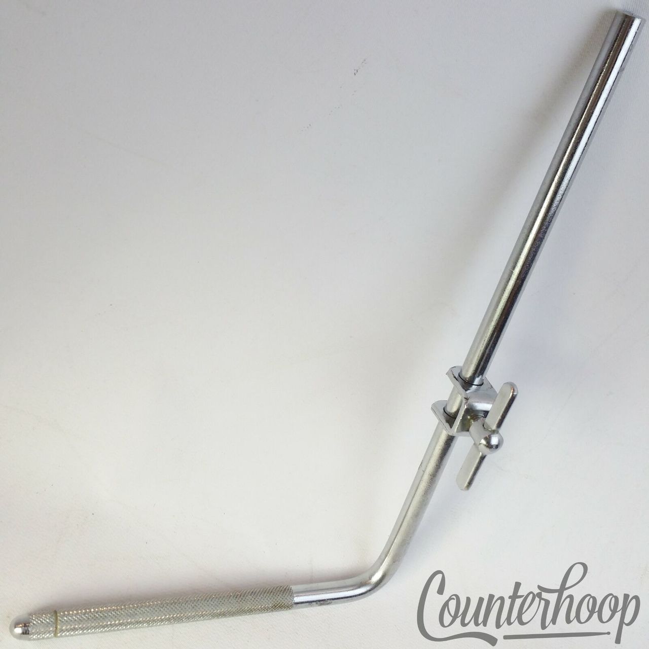 Slingerland L-Arm Rod+Adjustable Cowbell Mount Clamp Chrome Vintage 60s USA 10x6 — main photograph
