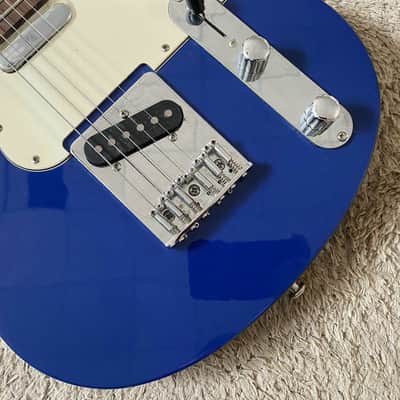 Blue Washburn Mini Electric Guitar, Solid Basswood Body, Maple Neck image 10