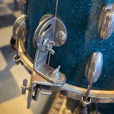 VINTAGE 1950's Slingerland JR Outfit in Blue Sparkle - 12x22, 8x12, 5.5x14 image 14