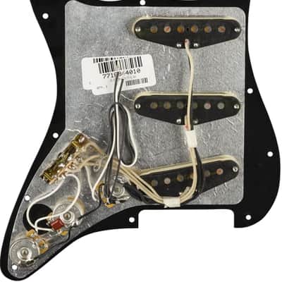 Fender Pre-Wired Strat Pickguard, Original '57/'62 SSS, Black 11 Hole PG image 8