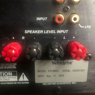 Velodyne SPL-8BG 1000 Watt Series II Subwoofer TESTED WORKING - READ image 3