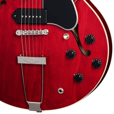 Gibson ES-330 Hollow Body Guitar w/ P-90 Pickups and Hardshell Case - Sixties Cherry image 4
