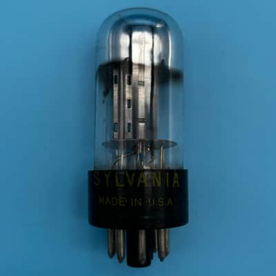 1950s Sylvania 6SN7GTB Vintage Chrome Top Black Plate Preamp Tube! T295 image 1