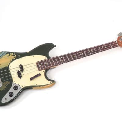 1970 Fender Mustang Bass - Competition Blue with Racing Stripe Road Warrior image 2