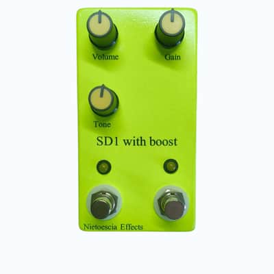 Nietoescia Effects SD1 with boost 2023 - phosphorescent yellow image 3
